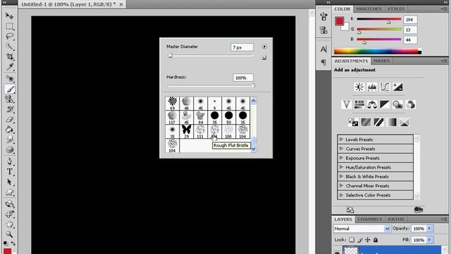 Надпись, написанная кистью в Adobe Photoshop CS4 (17/20) смотреть онлайн