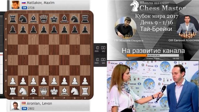 Шахматы. Кубок Мира 2017. День 9 - 1/16 (тай-брейки). МГ Евгений Алексеев