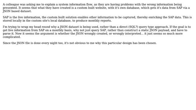Software Engineering: Why use JSON dataset rather than SQL Query? (2 Solutions!!) смотреть онлайн