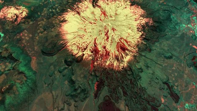 Mount Shasta, Shasta Valley Volcanic Rock Avalanche, 3D perspective смотреть онлайн