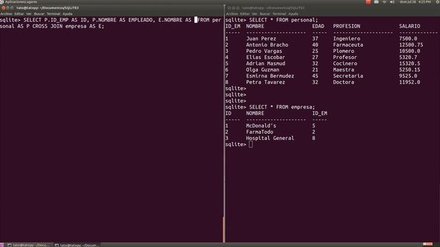 SQLITE 3 ALIA Y JOIN TP. 8 смотреть онлайн