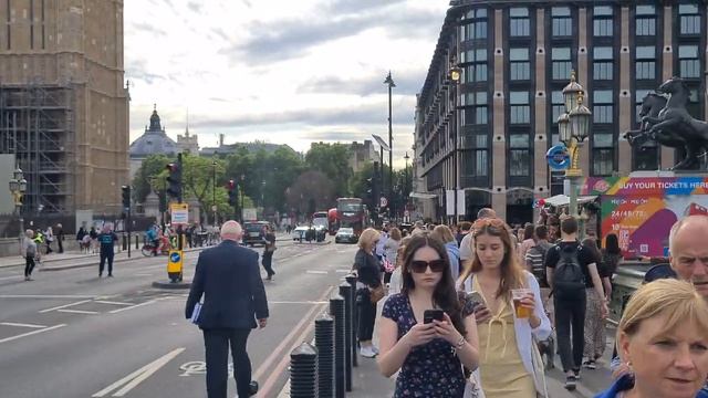 London England, London Eye and Big Ben Walking Tour 4K смотреть онлайн