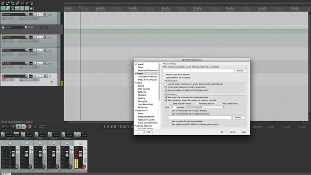 Настройка Reaper ч.1 (Undo, автосохранение, конфиг, организация проектов и пр.) смотреть онлайн