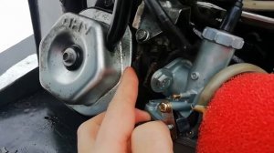 Мотобуксировщик лидер, карбюратор пз 30, самая простая установка.