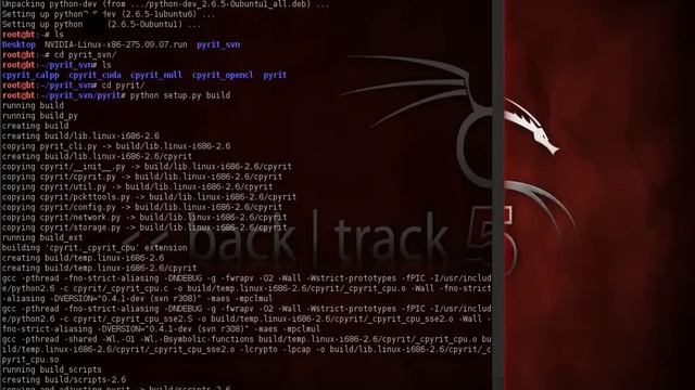 Installing pyrit into BT5 смотреть онлайн