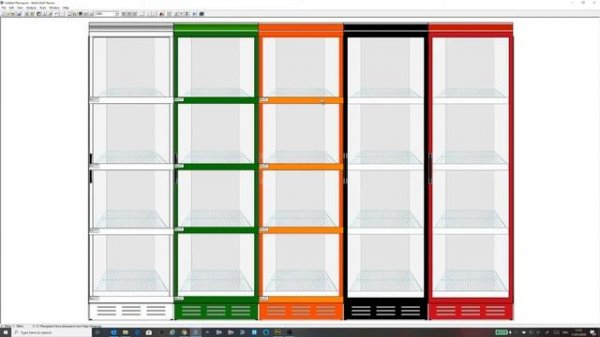 Creating a template cooler planogram