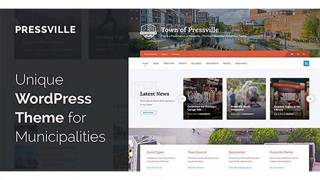 Pressville - Unique WordPress Theme for Municipalities | Themeforest Website Templates and Themes смотреть онлайн
