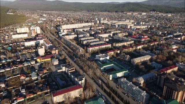 Ноябрьский вечер над городом. Белорецк. Башкортостан. смотреть онлайн