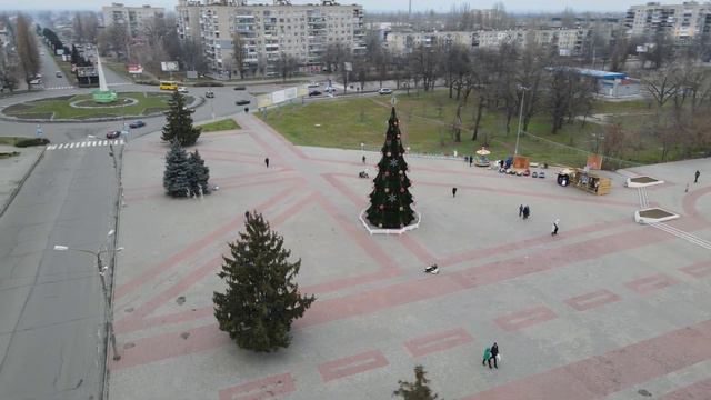 Главная елка города Никополь Днепропетровской области. смотреть онлайн