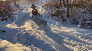 Покатушки на трёх снегоходах в выходной день. Детский снегоход Тайга РМ Рысь, Рысь 121, Кот xf 8000