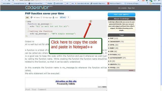 PHP Tutorial Function смотреть онлайн