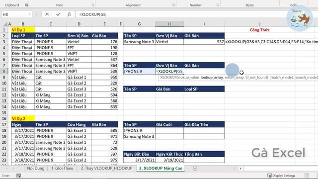 Hàm XLOOKUP trong Excel (cơ bản đến nâng cao) смотреть онлайн