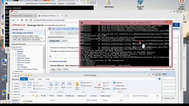 Administering Oracle Weblogic Server 12c: Con't 2 Connect To Node Manager, Start or Stop Servers смотреть онлайн