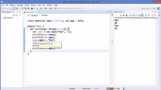 Scala Tutorial 26 - Scala Classes смотреть онлайн