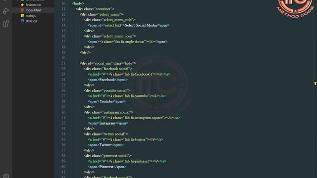 How To Make Select Menu Social Media HTML CSS And JavaScript | method_Code. смотреть онлайн