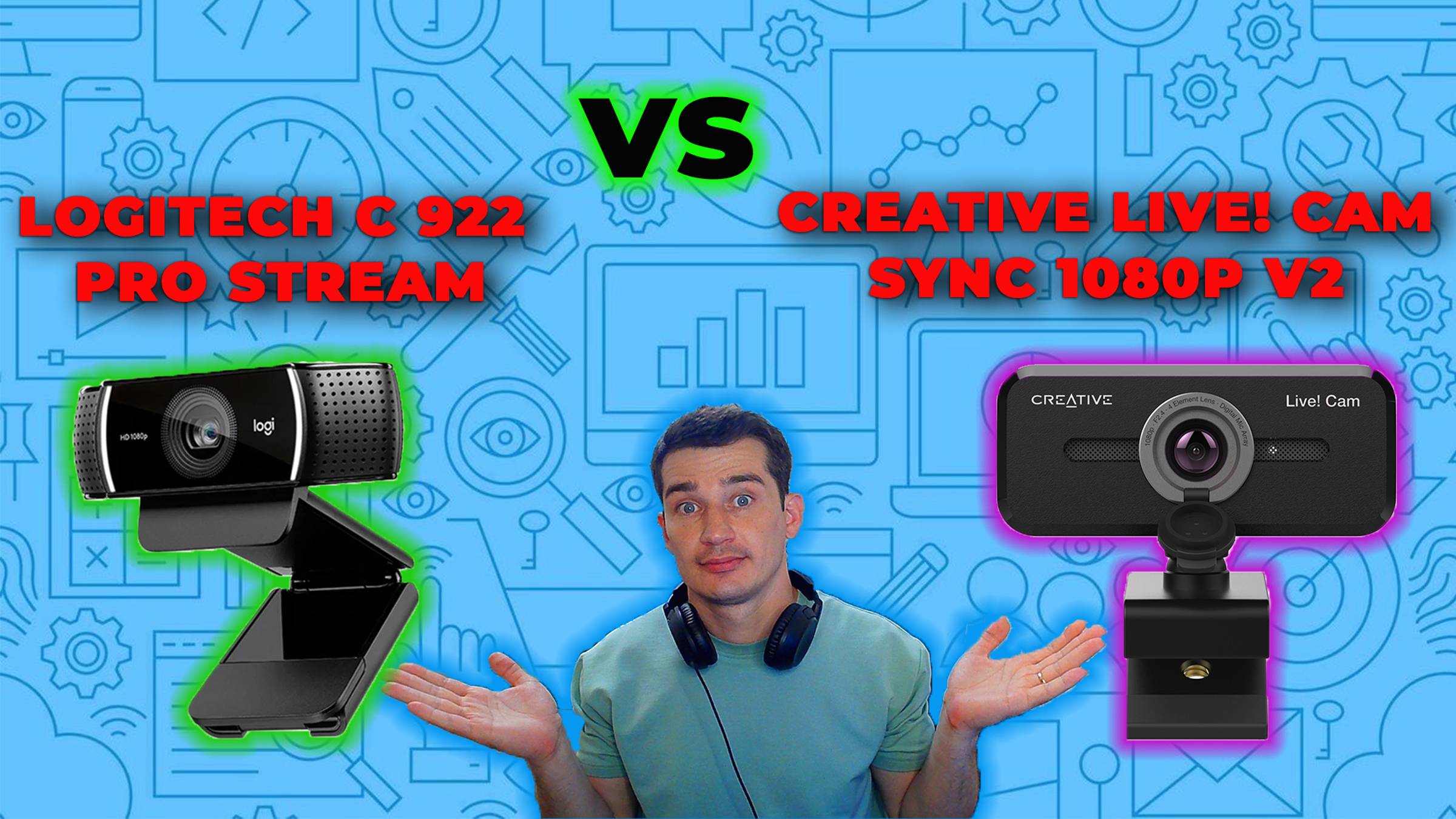 ОБЗОР вебкамеры logitech c922 Pro Stream/Creative Live! Cam v.2 смотреть онлайн