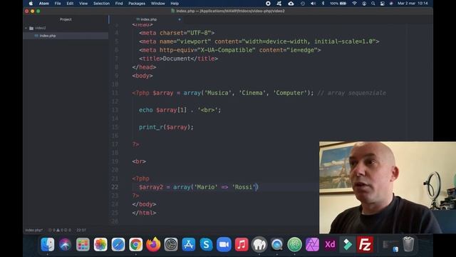 Corso di PHP - Array sequenziali e associativi смотреть онлайн