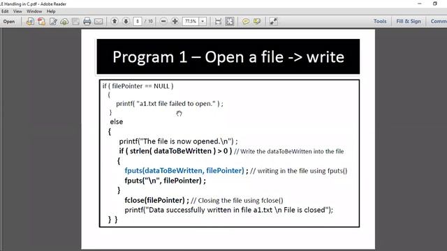 File Operations in C - Read Write Append Strings смотреть онлайн
