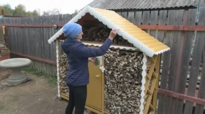 Декоративный ДРОВНИК моими руками. Подробно