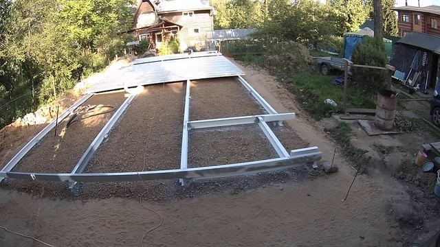 29.06.2016 Укладка несущего профнастила. смотреть онлайн