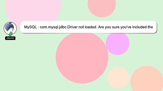 MySQL : com.mysql.jdbc.Driver not loaded. Are you sure you've included the correct jdbc driver in : смотреть онлайн