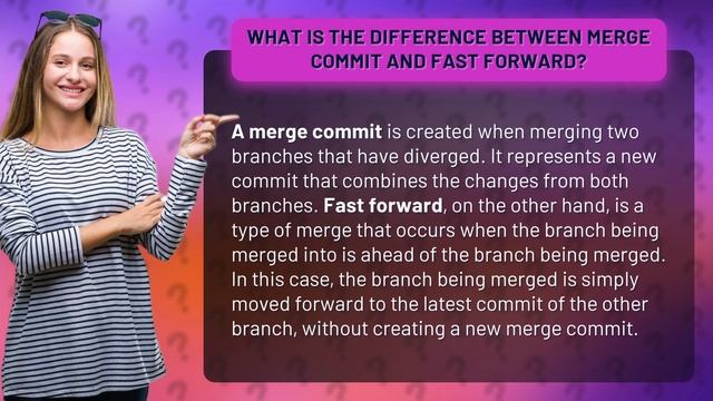 What is the difference between merge commit and fast forward? смотреть онлайн