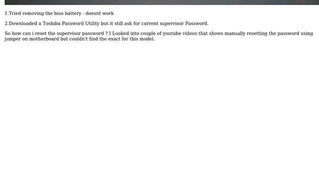 Reset Toshiba Satellite C850-B559 Bios/Supervisor Password? смотреть онлайн