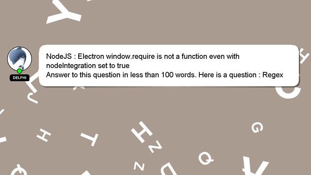NodeJS : Electron window.require is not a function even with nodeIntegration set to true смотреть онлайн