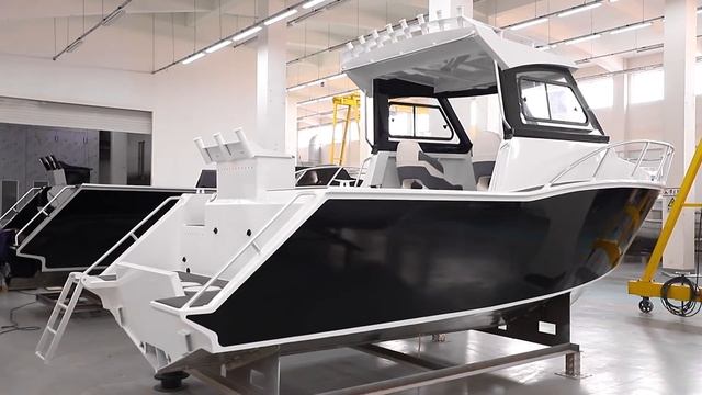 Allsea boats-Profisher685 detalis show,23ft aluminum fishing boat with open cabin смотреть онлайн