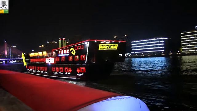 Паром. Ночной Китай. Жемчужная река в Гуанчжоу смотреть онлайн