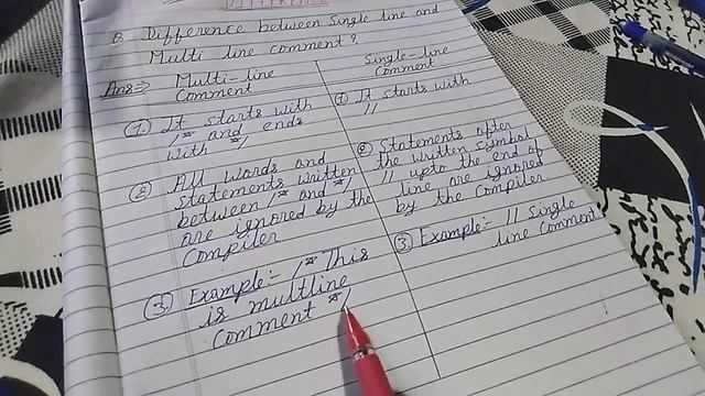 what are difference between single line and multi line comment? Single line | Multi line comment in смотреть онлайн