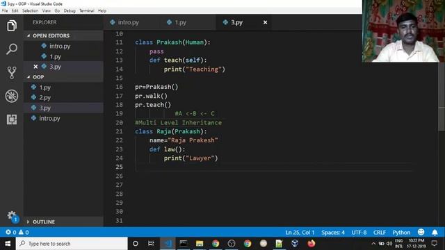 Python - Multi Level Inheritance | Python Tutorials | MYSQL | Full Stack Development | From Scratch смотреть онлайн