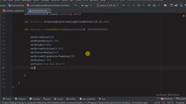 How to implement Pop-Up Dialog with Tool-Tip in Android | Kotlin | Android App Development смотреть онлайн