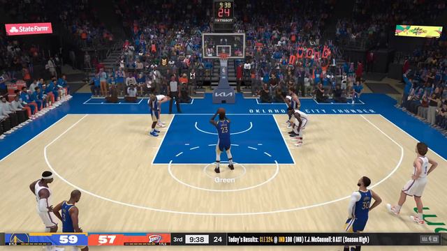 NBA 2K24 MyNBA|Thunder v Warriors|Game Sliders (4K) CPU v CPUSliders смотреть онлайн