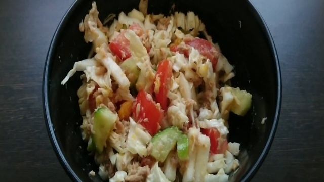 Завтрак, обед и ужин пп. Простой салат с тунцом. Худеем вместе. смотреть онлайн