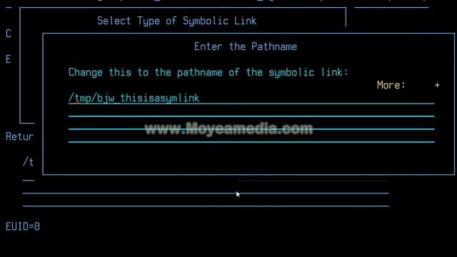 Create a symbolic link in USS using ISHELL