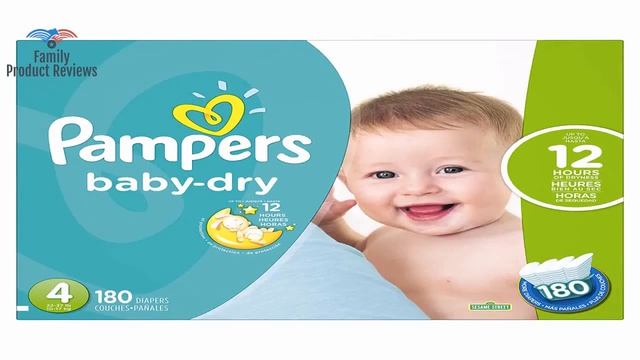 Pampers Baby-Dry Disposable Diapers Size 4 180 Count ECONOMY PACK PLUS
