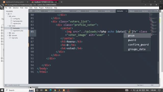 PHP Online voting system Project || Show User Data || #php #mysql смотреть онлайн