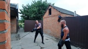Тренировка фехтование на шашках 10.08.21 Школа Корогод фланкировка шашка