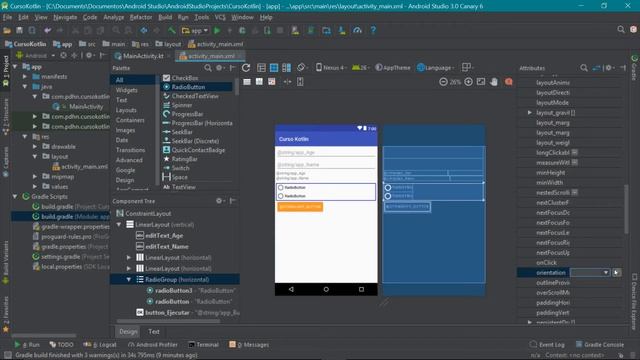 Curso de Android and Kotlin desde cero Control radioButton y evento onCheckedChanged смотреть онлайн