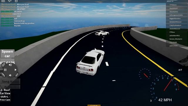 ROBLOX Project Drift Zone Nissan GTR R34 Drift down hill (I was so bad) смотреть онлайн