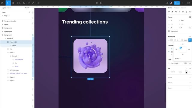 UI Design a Dark Mode NFT app in Figma from scratch смотреть онлайн