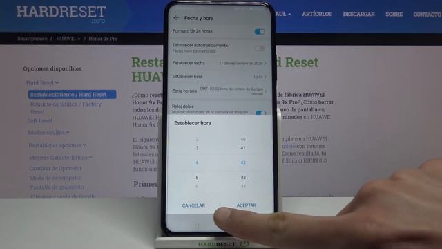 Cómo cambiar la fecha y la hora en HUAWEI Honor 9x Pro - configurar fecha y hora смотреть онлайн