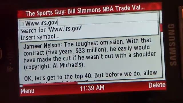 Samsung Behold T919 Opera Mini Full Screen смотреть онлайн