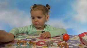 Животные Киндер Новогодняя серия сюрприз распаковка игрушек Animal Planet Kinder