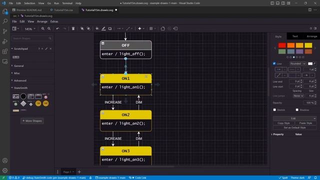 StateSmith - drawio example 1 (SEE DESCRIPTION FOR updates) смотреть онлайн