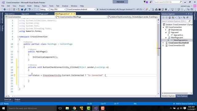 Xamarin Forms Connectivity Check[Tutorial 44] смотреть онлайн