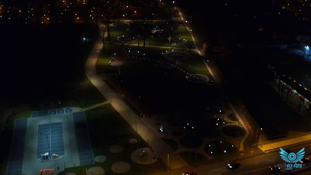 Rybnik nocą z drona 4k // Rybnik at night with drone - FLY-FOTO.PL смотреть онлайн