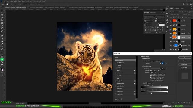 Cinematic Tiger - Photo Manipulation Photoshop Speed Tutorial смотреть онлайн