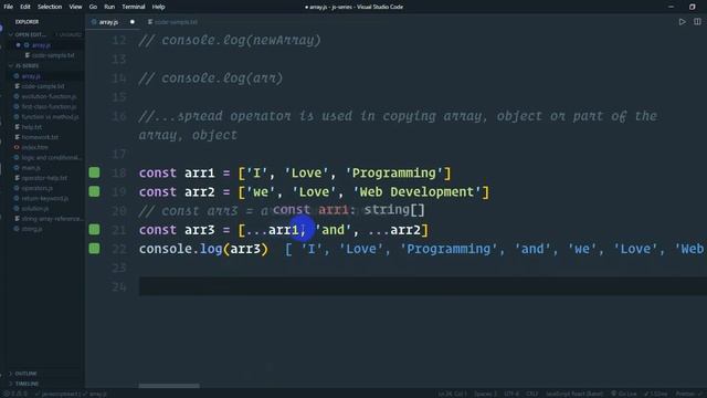 29.Javascript spread operator | javascript bangla tutorial for beginners смотреть онлайн